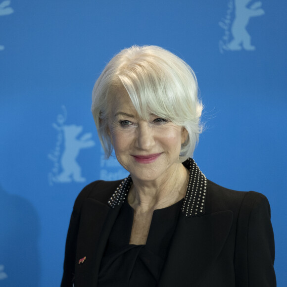 Helen Mirren, récompensée d'un Ours d'honneur pour l'ensemble de sa carrière, donne une conférence de presse à la 70me Berlinale (20 février - 1er mars 2020), le 27 février 2020.