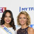 Vaimalama Chaves (Miss France 2019) et Sylvie Tellier - Soirée de rentrée 2019 de TF1 au Palais de Tokyo à Paris, le 9 septembre 2019. © Pierre Perusseau/Bestimage