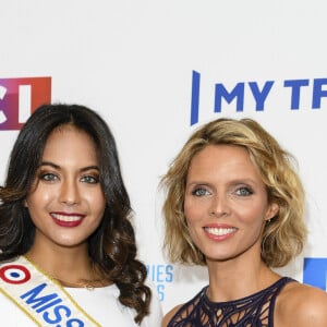 Vaimalama Chaves (Miss France 2019) et Sylvie Tellier - Soirée de rentrée 2019 de TF1 au Palais de Tokyo à Paris, le 9 septembre 2019. © Pierre Perusseau/Bestimage