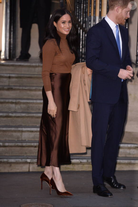 Le prince Harry, duc de Sussex, et Meghan Markle, duchesse de Sussex, en visite à la Canada House à Londres le 7 janvier 2020 © Ray Tang/London News Pictures via ZUMA Wire / Bestimage