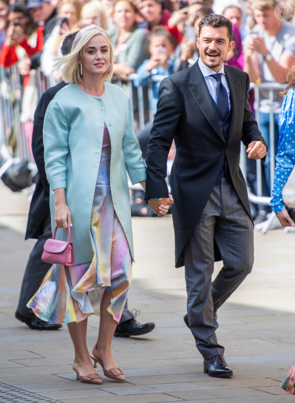 Katy Perry et son fiancé Orlando Bloom - Les invités arrivent au mariage de E. Goulding et C.Jopling en la cathédrale d'York, le 31 août 2019