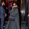 Céline Dion porte un manteau surdimensionné JW Anderson à New York, Etats-Unis, le 6 mars 2020.