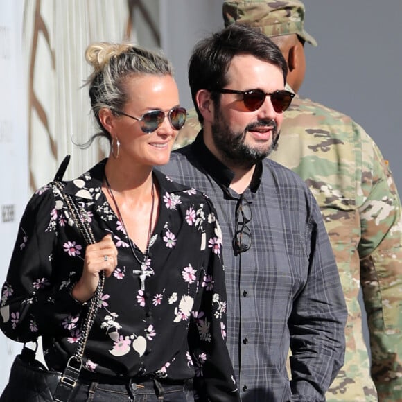 Laeticia Hallyday et son amie Yaël Abrot ont retrouvé Jean-François Piège et sa femme Elodie pour un déjeuner dans le restaurant "Din Tai Fung" au centre commercial Westfield Century City à Beverly Hills le 7 mai 2018.