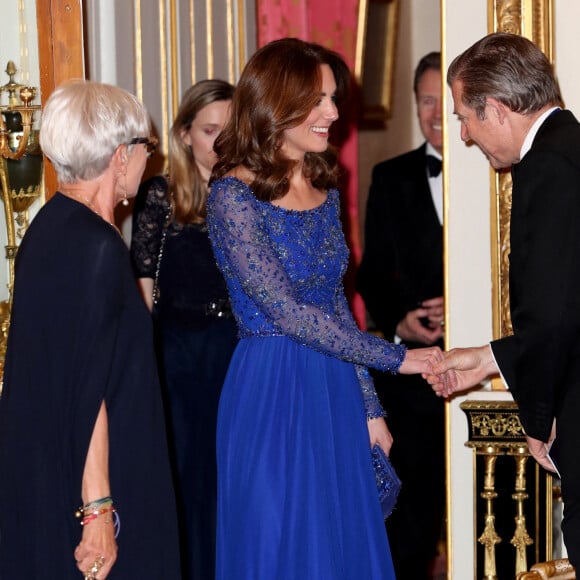 Kate, duchesse de Cambridge, assiste à la réception des 25 ans de l'association pour enfants Place2Be à Buckingham Palace. Londres, le 9 mars 2020.