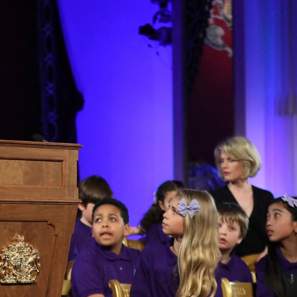 Kate, duchesse de Cambridge, assiste à la réception des 25 ans de l'association pour enfants Place2Be à Buckingham Palace. Londres, le 9 mars 2020.