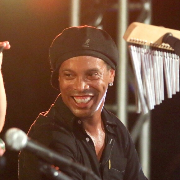 Exclusif - Soirée Ronaldinho Gaucho pour la promotion de sa nouvelle collection de montre 18k au Rio Beach Club à Rio de Janeiro au Brésil, le 25 mai 2018.