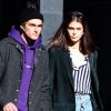 Kaia Gerber et son frère Presley se promènent à New York à l'occasion de la fashion week le 15 février, 2019