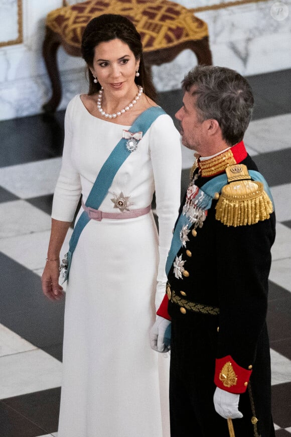 Le prince Frederik de Danemark, la princesse Mary - La famille royale de Danemark lors de la cérémonie de voeux pour les corps diplomatiques au château de Christiansborg à Copenhague le 2 janvier 2019.