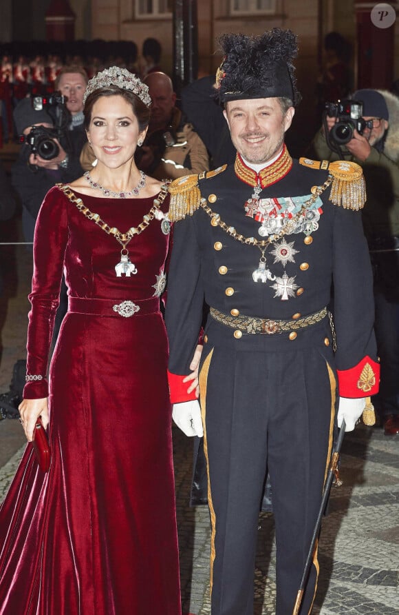 La princesse Mary de Danemark et le prince Frederik de Danemark - Réception du Nouvel An de la famille royale danoise au palais d'Amalienborg à Copenhague, Danemark, le 1er janvier 2020.