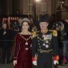 La princesse Mary de Danemark et le prince Frederik de Danemark - Réception du Nouvel An de la famille royale danoise au palais d'Amalienborg à Copenhague, Danemark, le 1er janvier 2020.