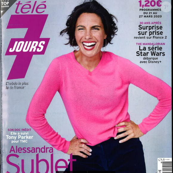Alessandra Sublet en couverture du nouveau magazine de "Télé 7 jours"