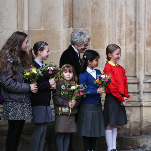 La reine Elizabeth II lors de la cérémonie de la Journée du Commonwealth en l'abbaye de Westminster à Londres, le 9 mars 2020.