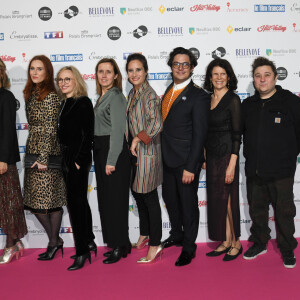 Antoine Duléry, Karine Spreuzkouski, Audrey Fleurot, Iris Bucher, Julie De Bona, Aurélien Wiik, Alexandre Laurent lors des 27e Trophées du Film Français au Palais Brongniart à Paris, le 11 février 2020. © Coadic Guirec/Bestimage