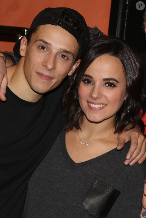 Exclusif - Grégoire Lyonnet et sa compagne Alizée - People et Backstage - Dernière du spectacle de Brahim Zaibat "Rock It All Tour" à l'Olympia à Paris. Le 1er décembre 2015 © Denis Guignebourg / Bestimage