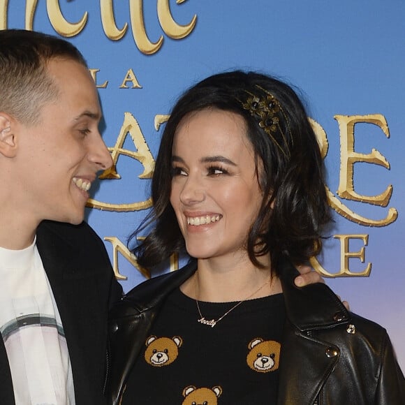 Alizée et son compagnon Grégoire Lyonnet - Avant-première du film "Clochette et la Créature légendaire" au Gaumont Champs-Elysées à Paris, le 20 mars 2015