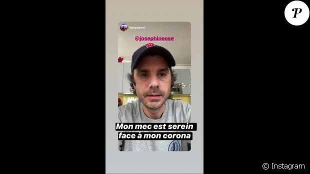 Benjamin Parent donne des nouvelles de l&#039;état de santé de sa compagne, l&#039;actrice Joséphine Draï, atteinte du coronavirus, le 18 mars 2020 sur Instagram.