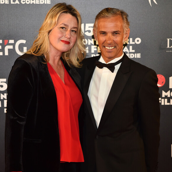 Paul Belmondo et sa femme Luana au photocall de la cérémonie de clôture de la 15ème édition du Monte-Carlo Film Festival de la Comédie, au Grimaldi Forum à Monaco, le 3 mars 2018. © Bruno Bebert/Bestimage