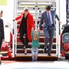 Justin Trudeau, sa femme Sophie Gregoire et leur fils Hadrien arrivent à l'aéroport de Hambourg le 6 juillet 2017. © Future-Image via ZUMA Press / Bestimage