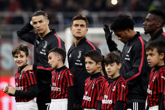 Christiano Ronaldo, Paulo Dybala, Juan Cuadrado et Blaise Matuidi (Juventus Turin) à Milan. Le 13 février 2020.