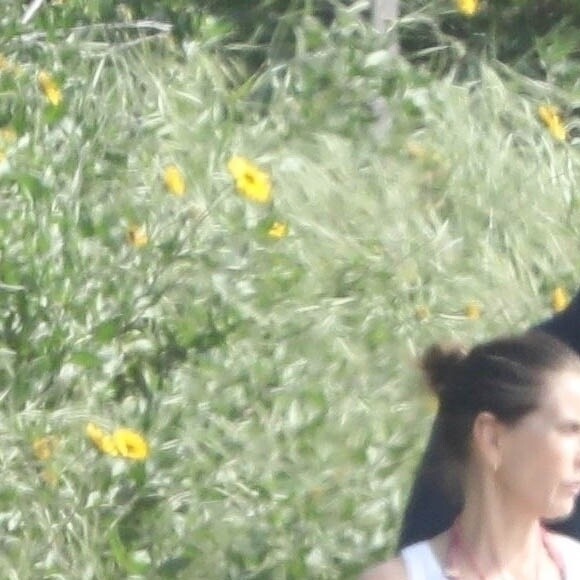 Exclusif - Teri Hatcher profite d'un rendez-vous romantique avec un homme mystérieux sur la plage de Malibu, Los Angeles, Californie. Le 7 mars 2020.