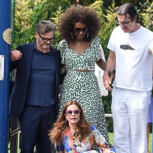 Colin Firth, sa femme Livia, Iman Bowie et Rupert Everett - 76ème édition de la Mostra de Venise, le 28 août 2019.