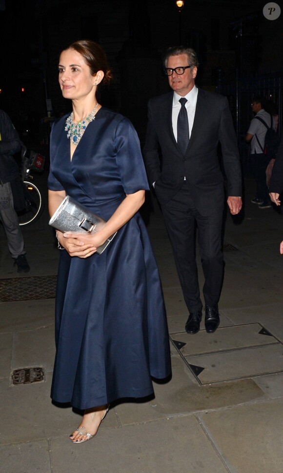 Colin Firth et sa femme Livia au dîner de réouverture de la boutique Chopard sur Bond Street à Londres, Royaume Uni, le 17 juin 2019.
