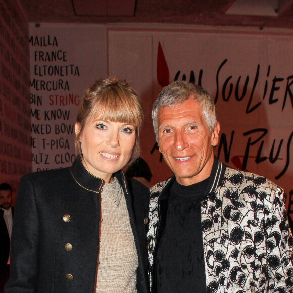 Nagui et sa femme Mélanie Page lors du vernissage de l'exposition consacrée à l'oeuvre et l'imaginaire de Christian Louboutin "l'Exhibitionniste' (L'Exibition[niste]) au Palais de la Porte Dorée, à Paris, France, le 24 février 2020. © Philippe Baldini/Bestimage