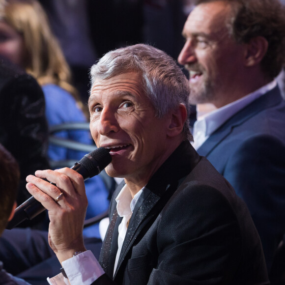 Jean Paul Rouve, Sophie Davant, Nagui - Deuxième jour de la 33ème édition du Téléthon au Parc de la Villette à Paris le 7 décembre 2019. Le compteur de la 33ème édition du Téléthon a atteint 74,6 millions d'euros dimanche 8 décembre, en hausse par rapport à l'édition 2018 où l'événement caritatif avait été bousculé par la mobilisation des "gilets jaunes". © Tiziano Da Silva/Bestimage