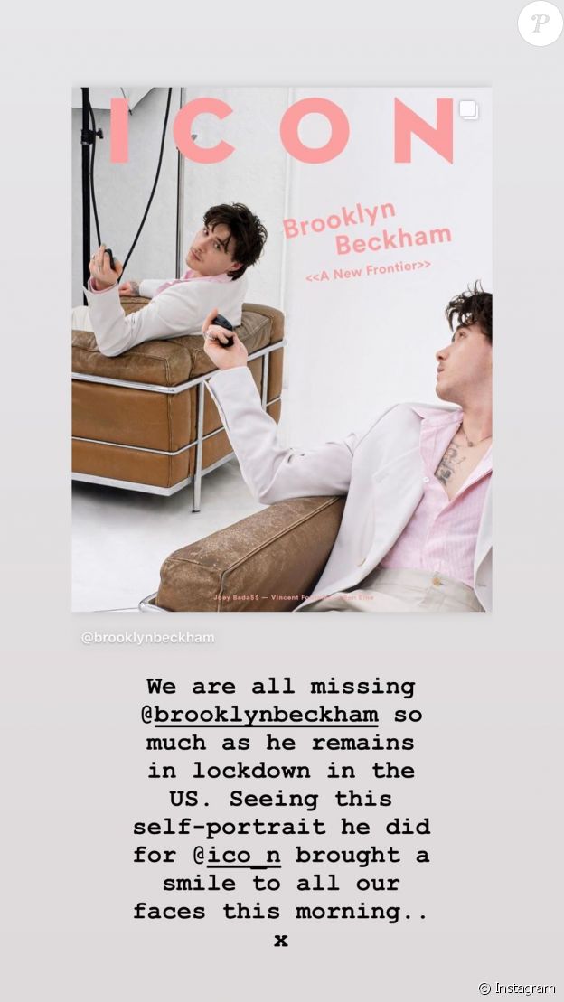 Victoria Beckham évoque son fils Brooklyn, le 26 mars 2020.