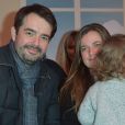 Jean-François Piége avec sa femme Elodie Tavares-Piège et leur fils Antoine - People au défilé de mode de la collection hiver 2018 "Bonpoint" à Paris le 24 janvier 2018. © Giancarlo Gorassini/Bestimage
