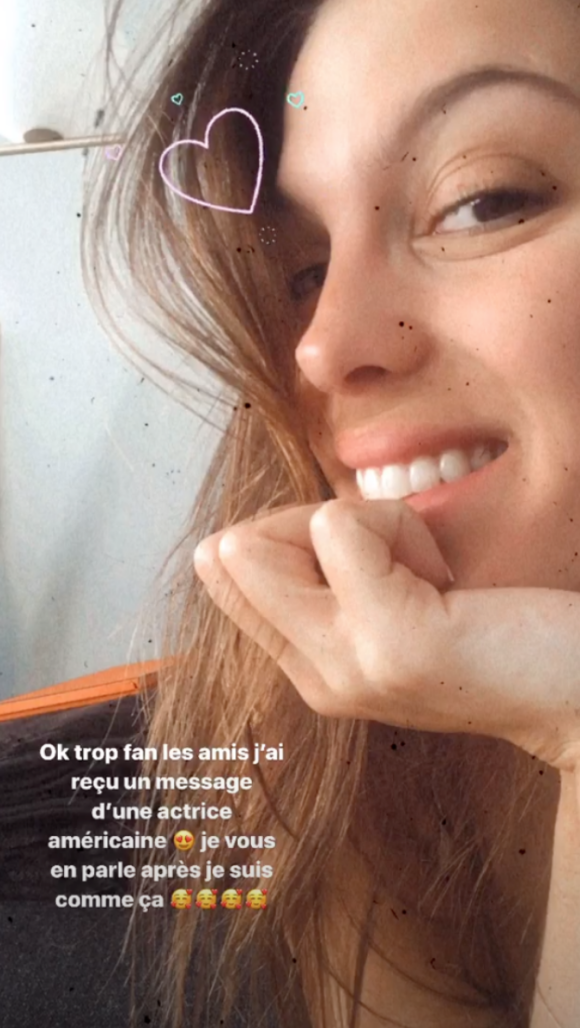 iris Mittenaere explique avoir reçu un message de Teri Hatcher après avoir montré leur grande ressemblance, le 26 mars 2020 sur Instagram.