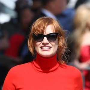 Jessica Chastain (une attelle au bras droit) - Arrivée et sortie des people des studios de l'émission "Jimmy Kimmel Live" au El Capitan Entertainment Center pour faire la promotion du nouveau film "X-Men: Dark Phoenix" à Los Angeles, le 4 juin 2019.