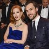 Jessica Chastain et son mari Gian Luca Passi de Preposulo - 54e cérémonie des Goldene Kamera, à Berlin, le 30 mars 2019