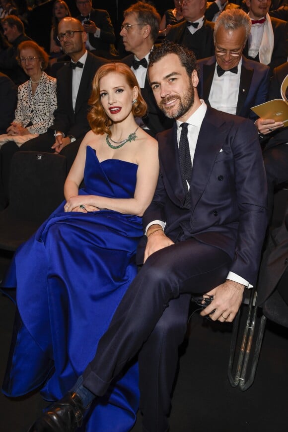 Jessica Chastain et son mari Gian Luca Passi de Preposulo - 54e cérémonie des Goldene Kamera, à Berlin, le 30 mars 2019