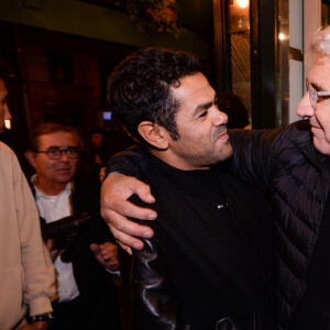 Michel Boujenah, Jamel Debbouze - Inauguration du nouveau restaurant de fast food healthy de K. Adams, le "Jak Healthy" au 24 rue de Rivoli dans le 4ème arrondissement à Paris, le 15 octobre 2019. © Rachid Bellak/Bestimage