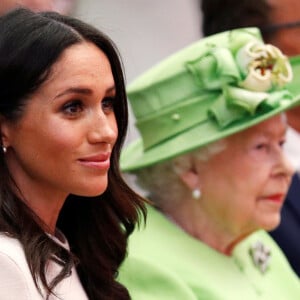 Meghan Markle, duchesse de Sussex, effectue son premier déplacement officiel avec la reine Elisabeth II d'Angleterre, lors de leur visite à Chester. Le 14 juin 2018