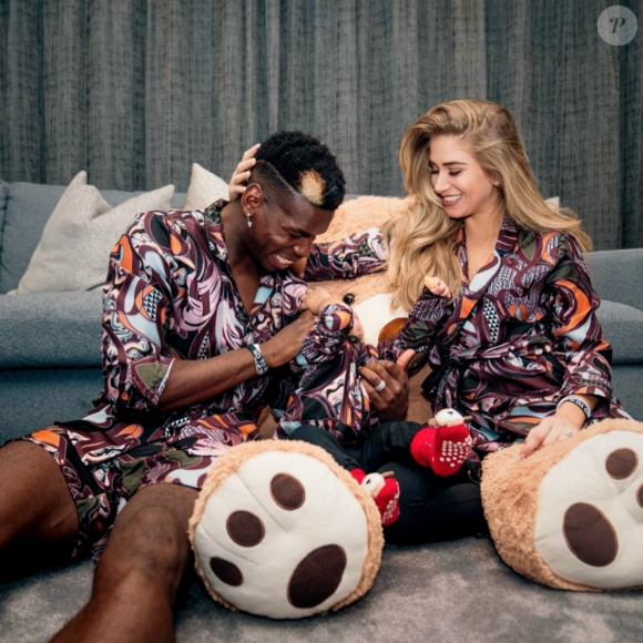 Paul Pogba, son épouse Zulay Pogba et leur fils. Décembre 2019.