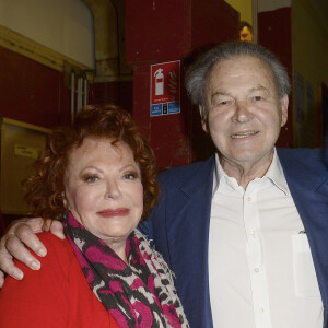 Exclusif - Régine avec son frère Maurice Bidermann - People en backstage du concert de Régine au théâtre des Folies Bergère à Paris le 14 février 2016. © Coadic Guirec/Bestimage