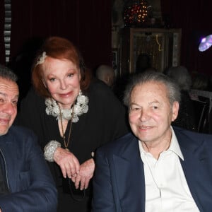 Exclusif - Jean Madar, Régine, Maurice Bidermann ( frère de Régine) - Régine fête ses 90 ans à la Chope des Puces à Saint-Ouen le 10 Janvier 2020 © Guirec Coadic / Bestimage