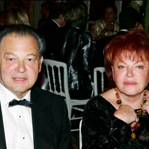 Régine et son frère Maurice Bidermann - Grand bal de Deauville. Le 29 août 2004.