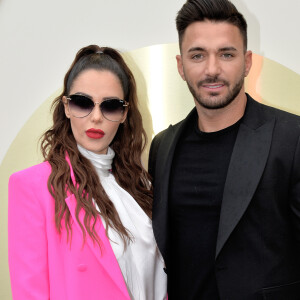 Nabilla Benattia (enceinte) et son mari Thomas Vergara - Nabilla Benattia présente sa collaboration pour les lunettes Quay Australia sur la plage Magnun lors du 72ème Festival International du Film de Cannes, le 18 mai 2019. ©Veeren / Bestimage