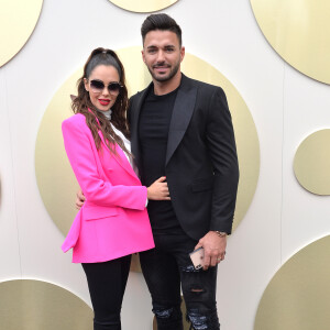 Nabilla Benattia (enceinte) et son mari Thomas Vergara - Nabilla Benattia présente sa collaboration pour les lunettes Quay Australia sur la plage Magnun lors du 72ème Festival International du Film de Cannes, le 18 mai 2019. ©Veeren / Bestimage