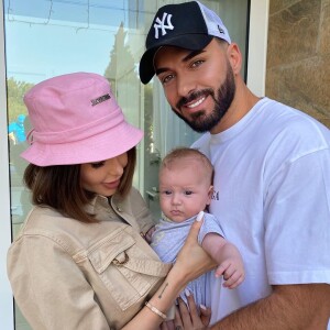 Nabilla Benattia, Thomas Vergara et leur fils Milann, le 8 janvier 2019