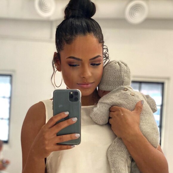 Christina Milian avec son fils Isaiah, le 4 février 2020.