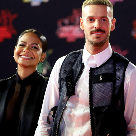 Christina Milian enceinte et son compagnon Matt Pokora (M. Pokora) - 21ème édition des NRJ Music Awards au Palais des festivals à Cannes le 9 novembre 2019. © Dominique Jacovides/Bestimage