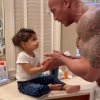 Dwayne Johnson (The Rock) et sa fille Tia. Avril 2020.