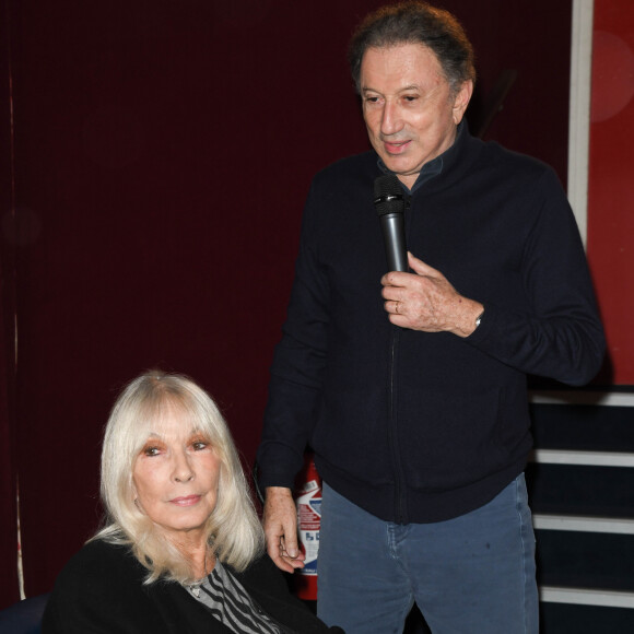 Exclusif - Michel Drucker et sa femme Dany Saval - Projections de deux séances exceptionnelles du film "Signé Furax" en hommage à Marc Simenon au cinéma Mac Mahon à Paris le 27 octobre 2019. © Coadic Guirec/Bestimage