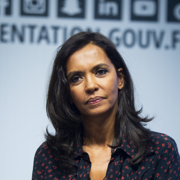 Karine Le Marchand (marraine de la CNDP (Commission nationale du débat public) et animatrice de lémission "L'amour est dans le pré") au 57ème salon International de l'Agriculture au parc des expositions de la porte de Versailles à Paris, France, le 23 février 2020. © Jean-Baptiste Autissier/Panoramic/Bestimage