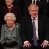 Le prince Charles, la reine Elisabeth II d'Angleterre, Boris Johnson, Justin Trudeau - La reine Elisabeth II d'Angleterre donne une réception à Buckingham Palace à l'occasion du Sommet de l'Otan à Londres, le 3 décembre 2019.