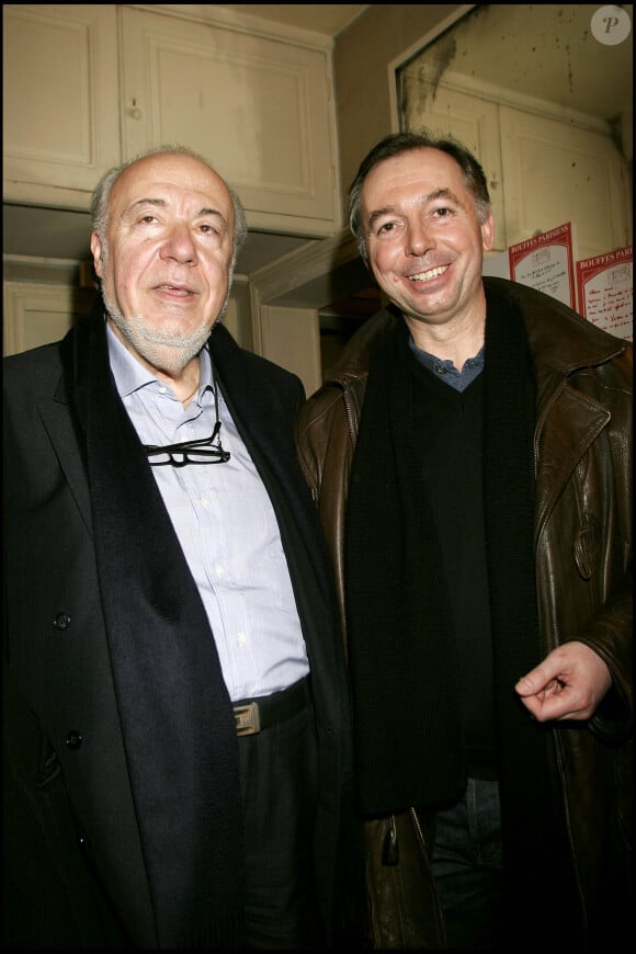 Jean-Laurent Cochet et Philippe Chevalier - Générale de la pièce Le veilleur de nuit, à Paris, en 2005